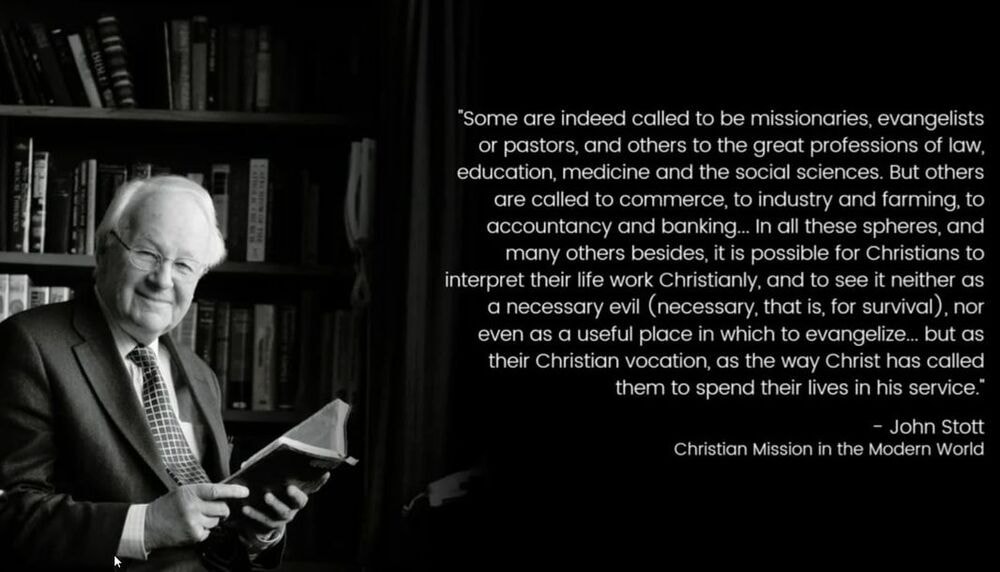 John Stott quote about Christian vocation